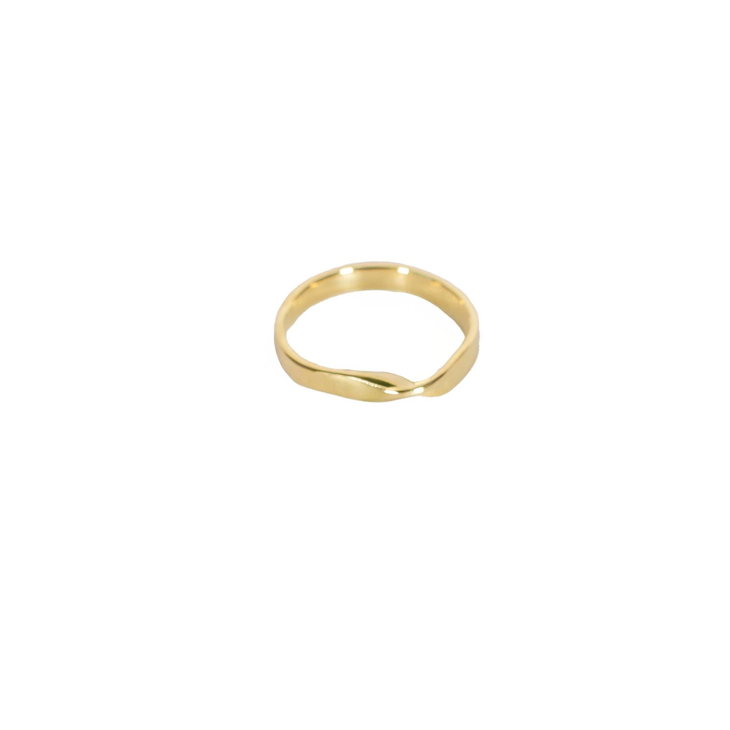 Talia Round Brass Ring with Twist