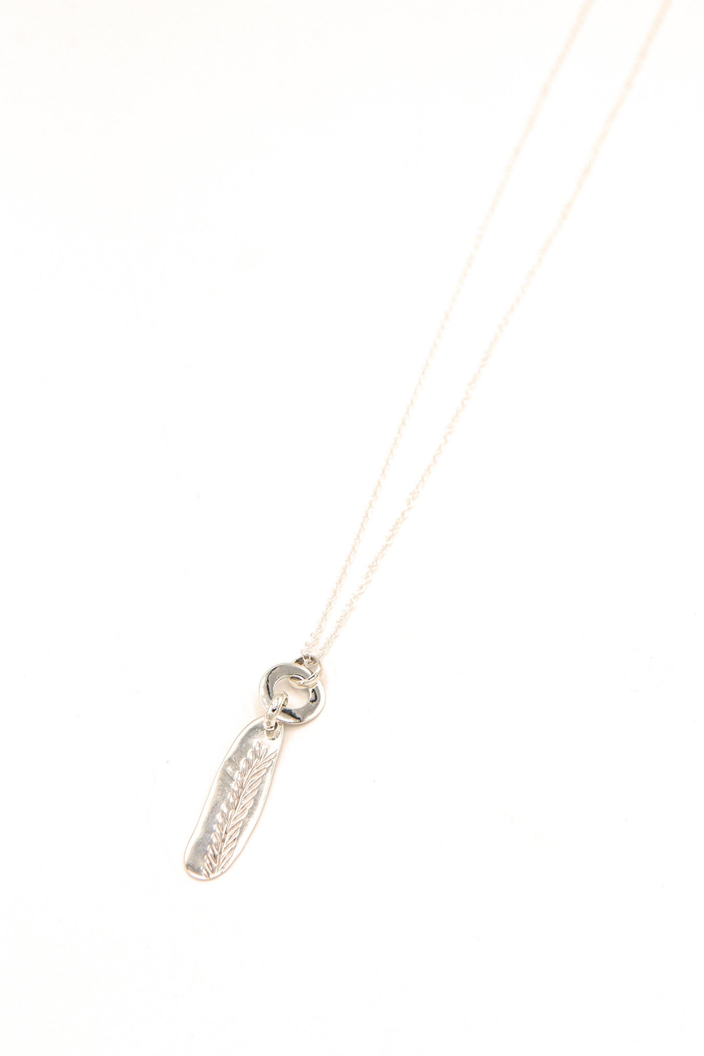 Wild Grass Sterling Silver Pendant Necklace