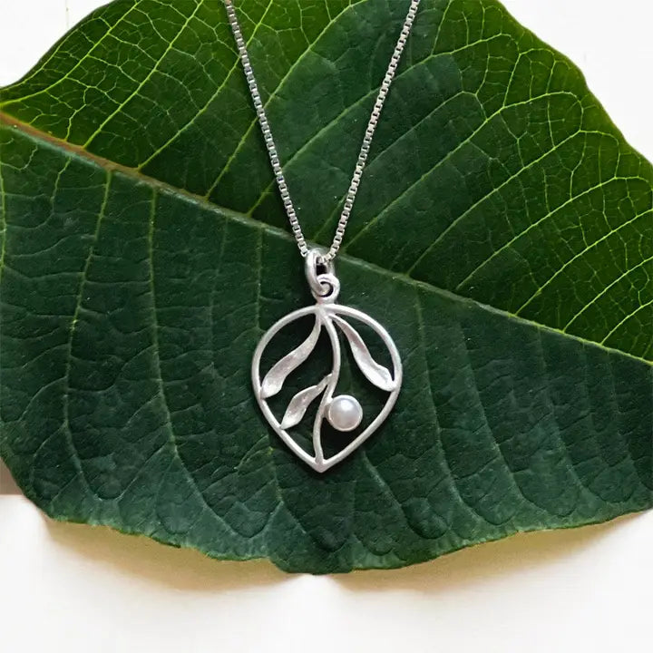 Whispering Leaf Necklace - Sterling