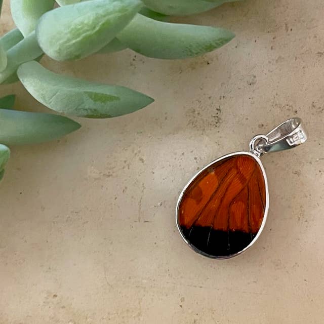 Juno Silverspot Butterfly Pendant
