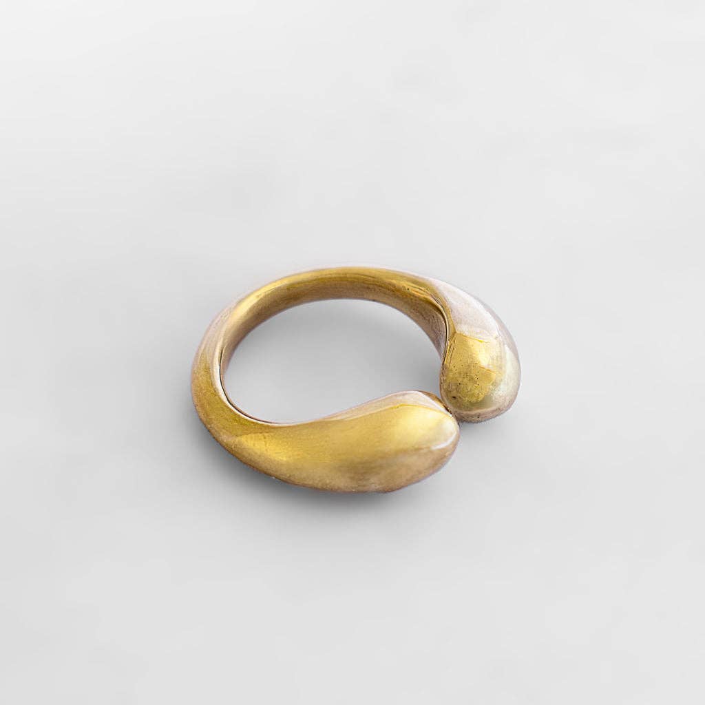 Asali Open Adjustable Dash Brass Ring