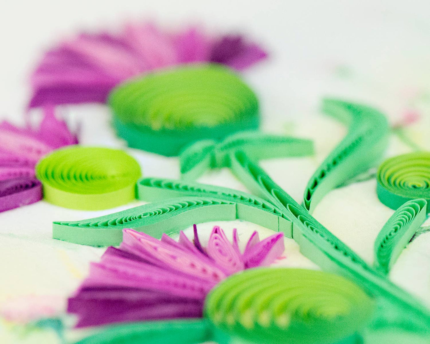 Quilled Thistle Greeting Card