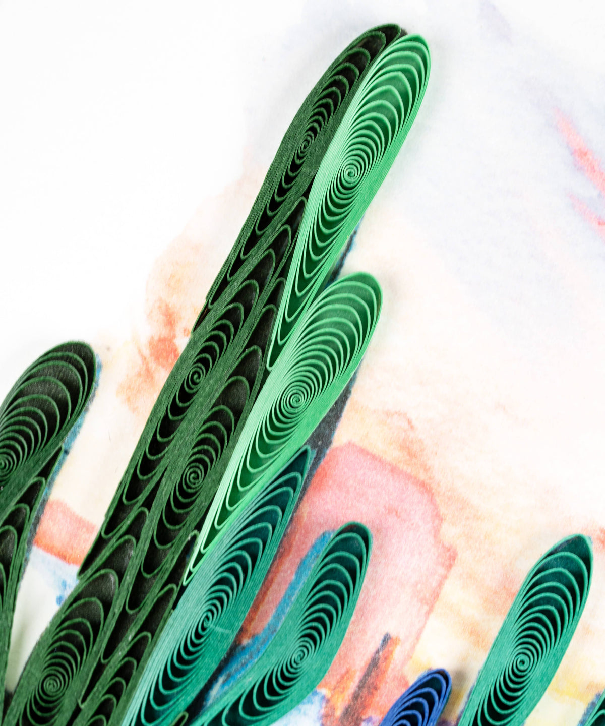 Quilled Desert Landscape Greeting Card