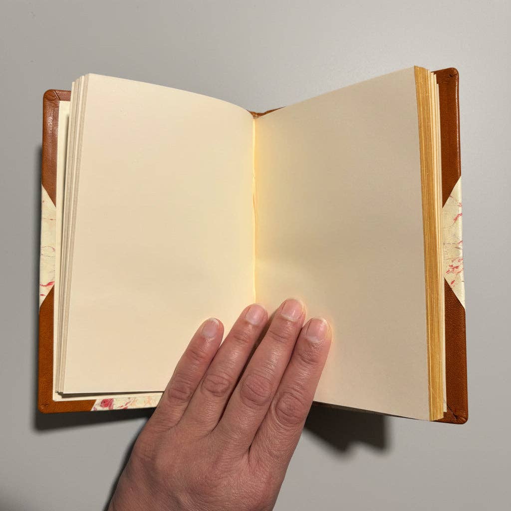 Marbled Paper Journal - Havane
