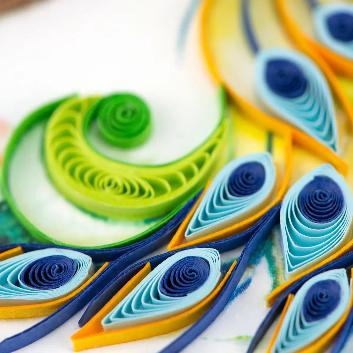 Quilled Posing Peacock Greeting Card