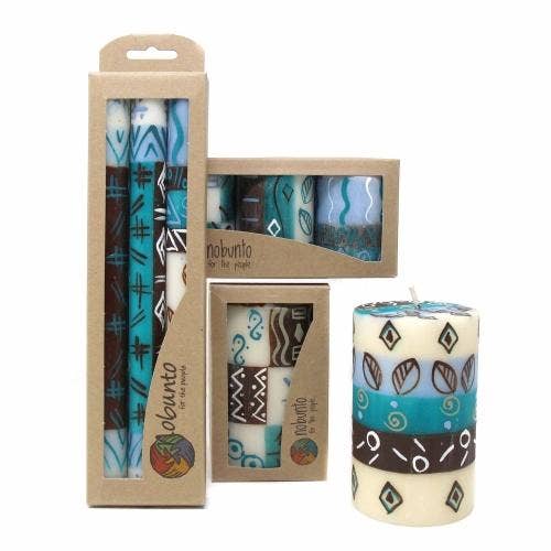 Hand Painted Dinner Candle Pair - Maji Design