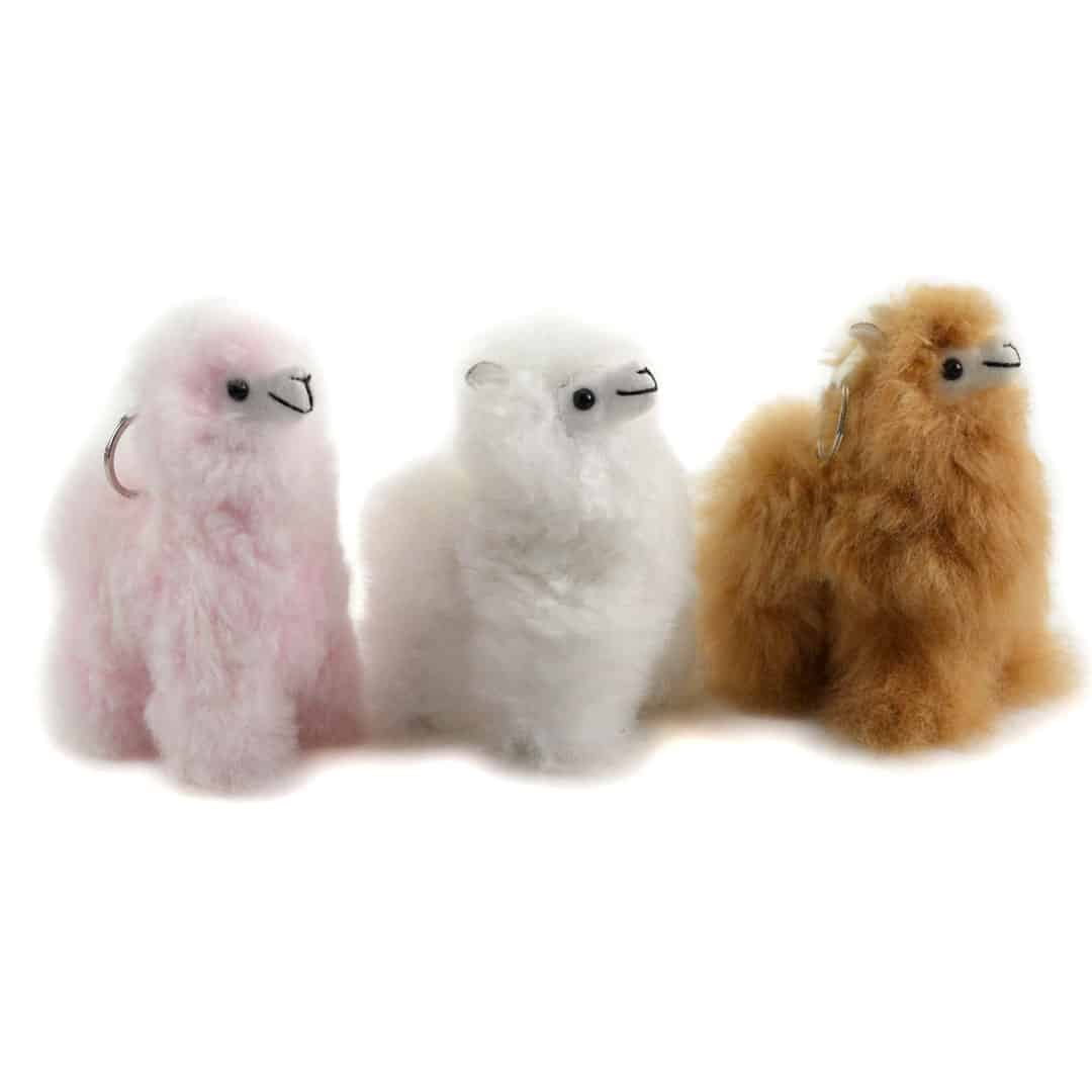 Alpaca Fur Plush 4'' Llama Keychain