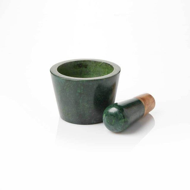 EVERGREEN MARBLE MORTAR & PESTLE