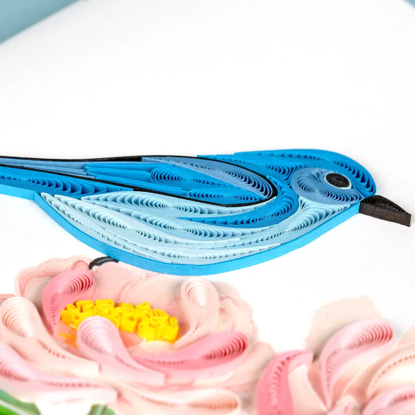 Quilled Bluebirds & Peonies Greeting Card
