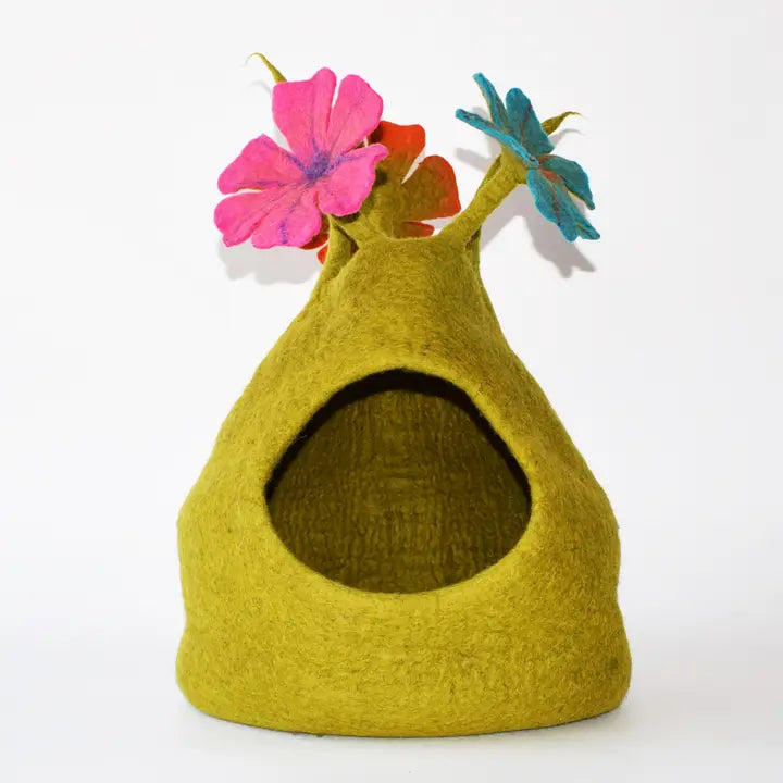 BOUQUET WOOL PET CAVE - MULTI