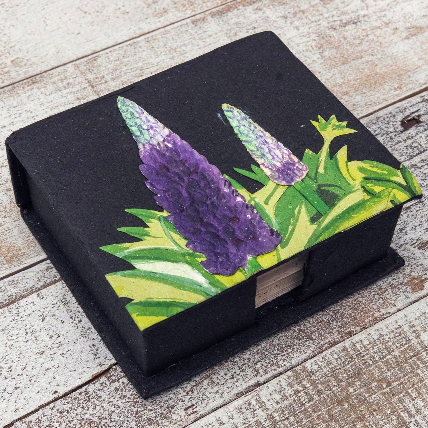 Note Box - Lupine Flower/Black