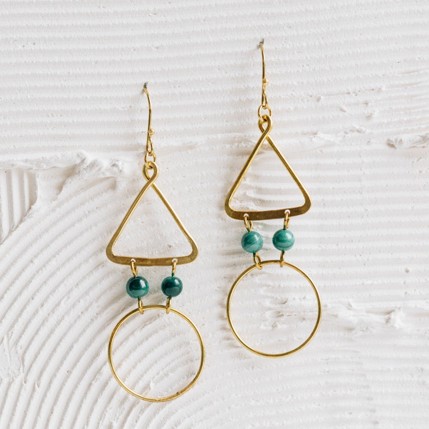 Anika Malachite Gem Drop Earrings