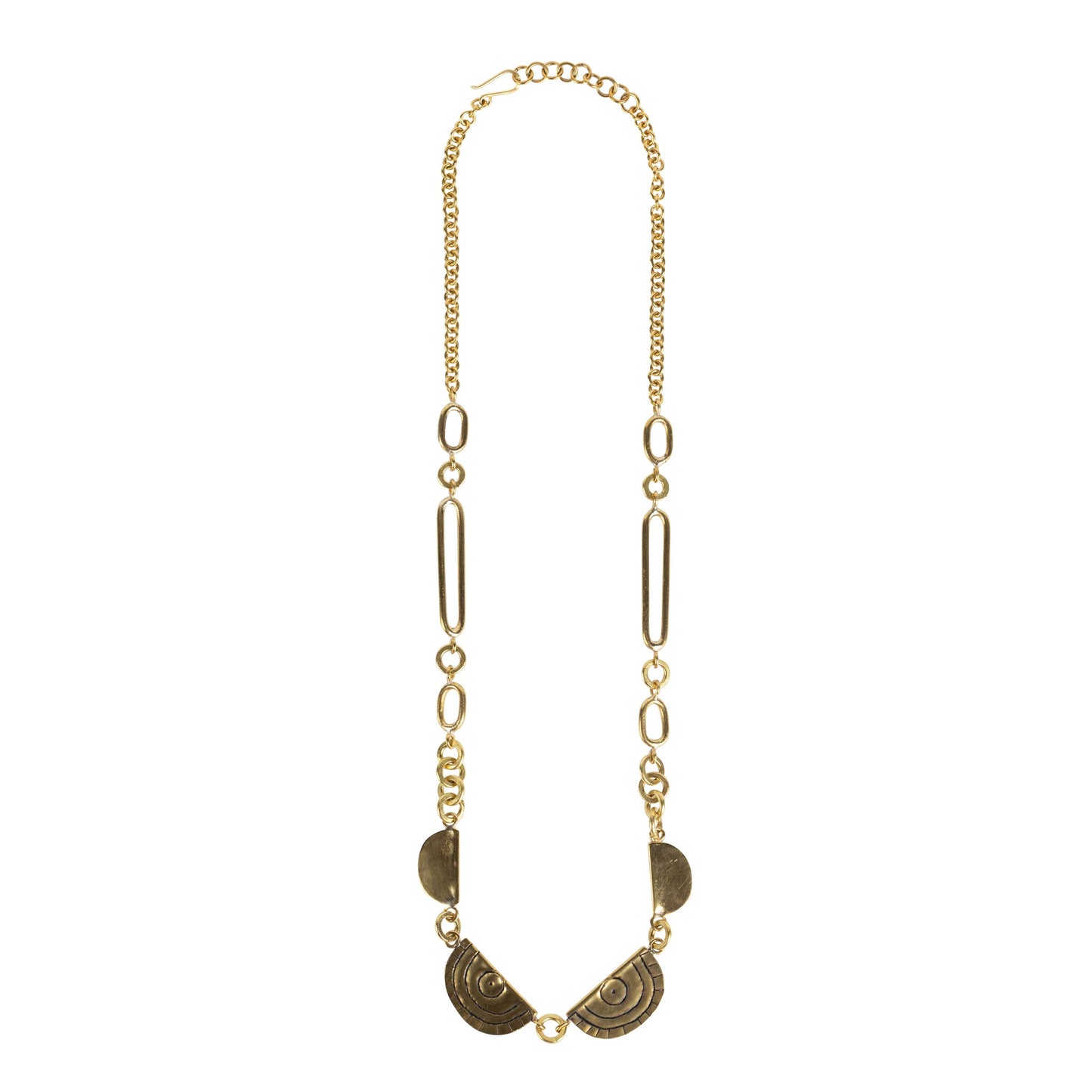 Brass Miduara Matinee Necklace