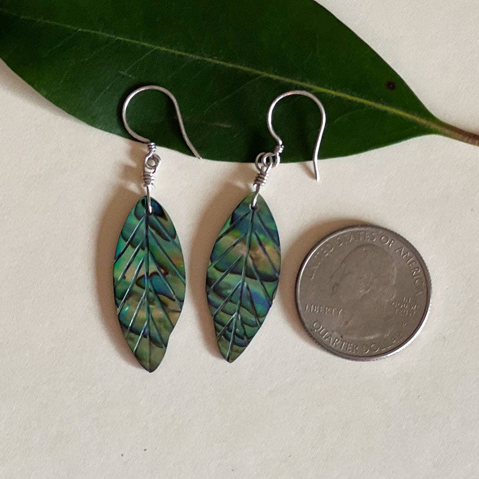 Abalone New Leaf Earrings - Sterling Silver