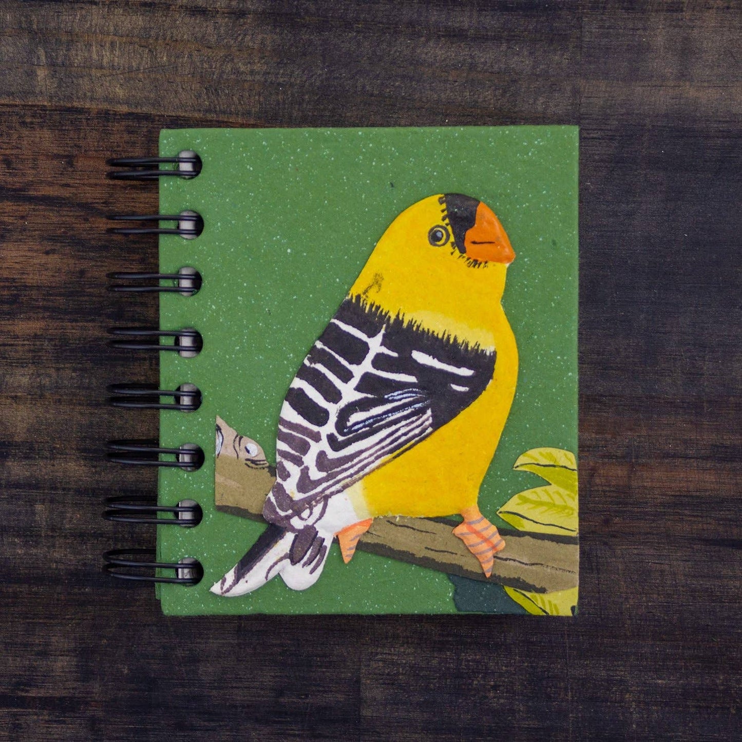Small Notebook - Goldfinch/Dark Green
