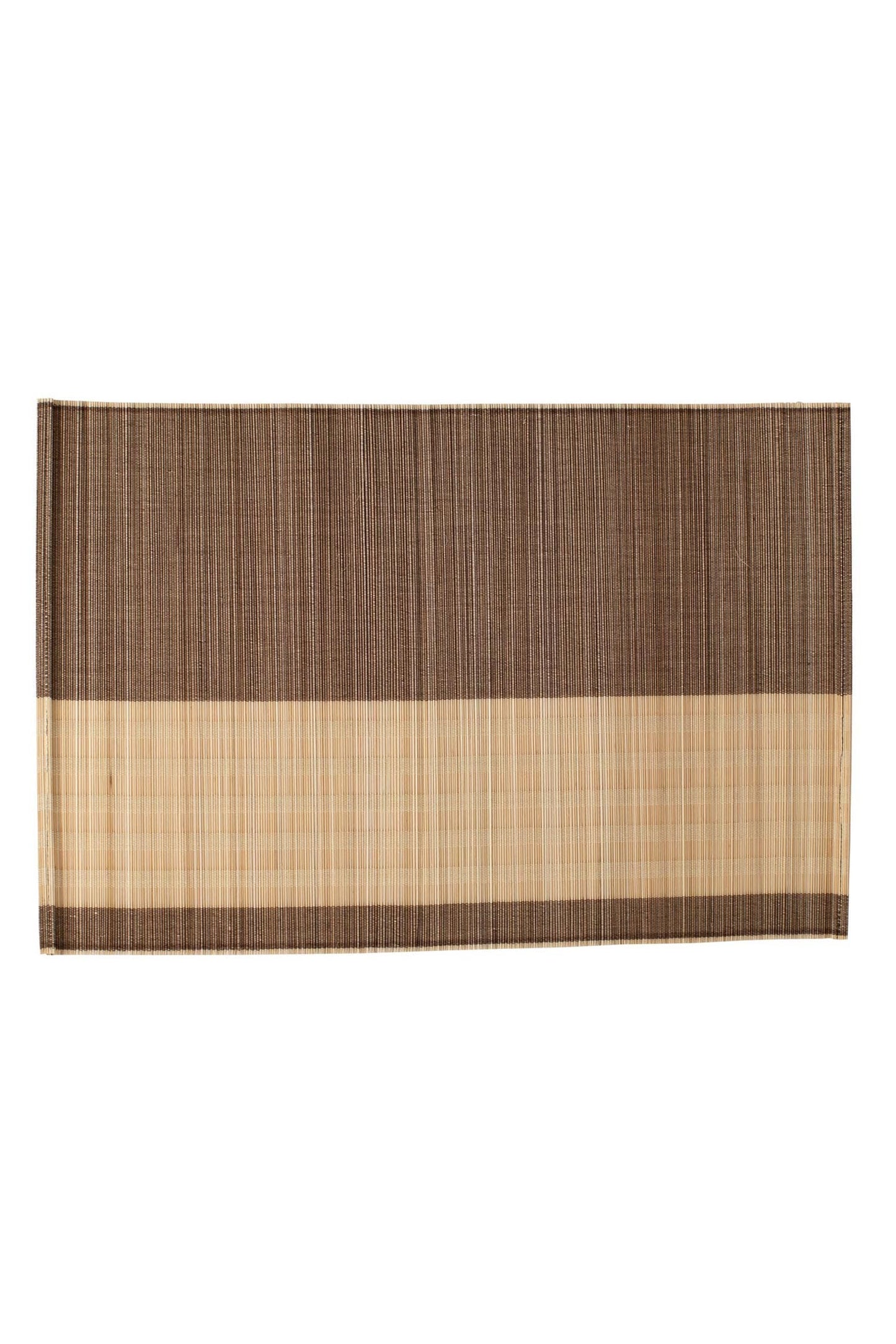 Placemat wide/narrow stripes M/2 bamboo 13x20 brn