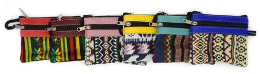 Leather/Fabric Coin Purse - Assorted