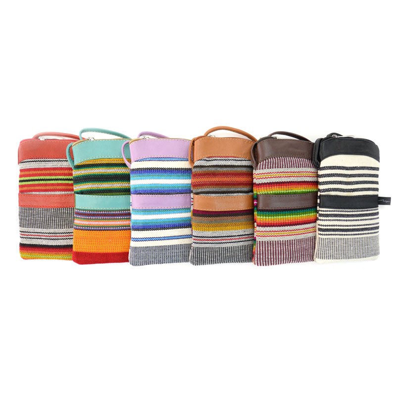 Leather/Fabric Phone Pouch - Assorted