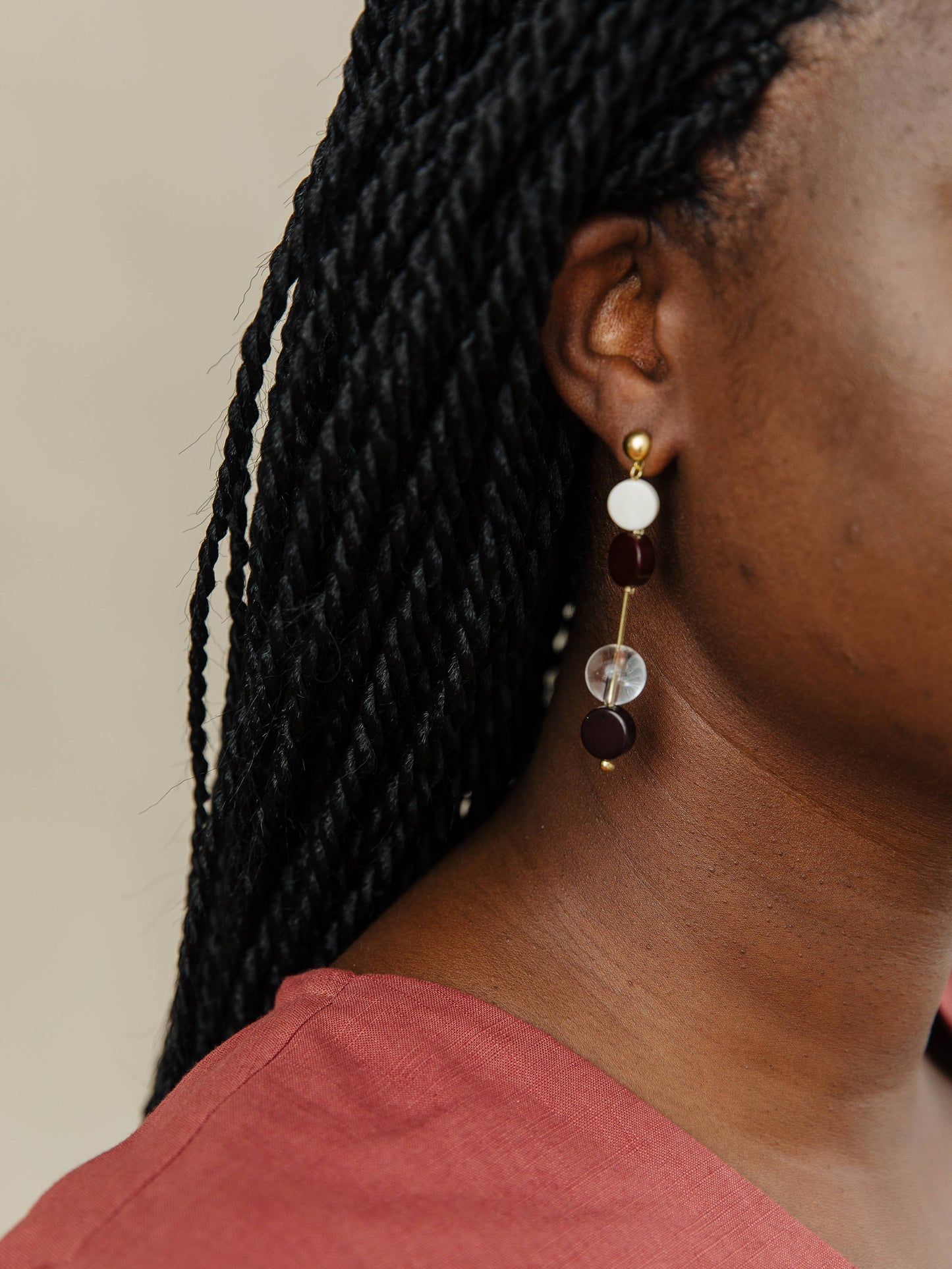 Alexandra Dangle Earrings Monochrome
