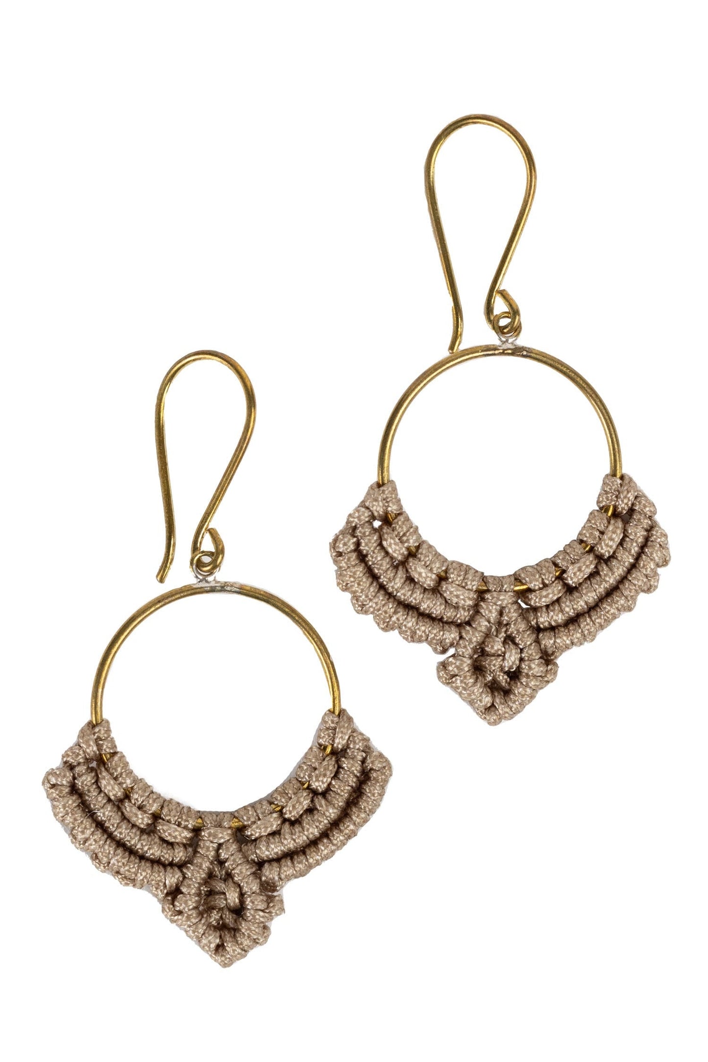 Macrame Dew Drop Earrings