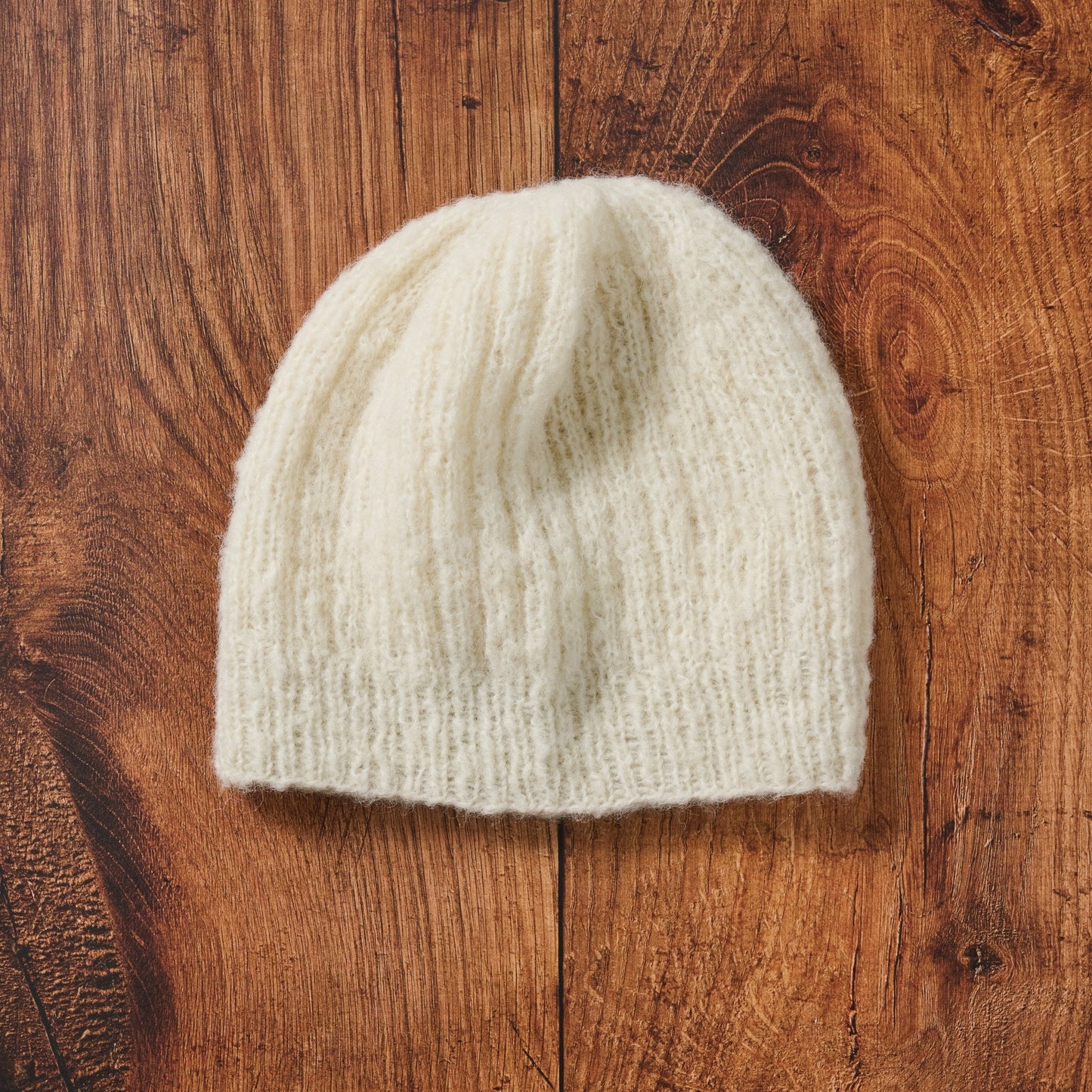 Hat knit wool/nylon 7H ivory