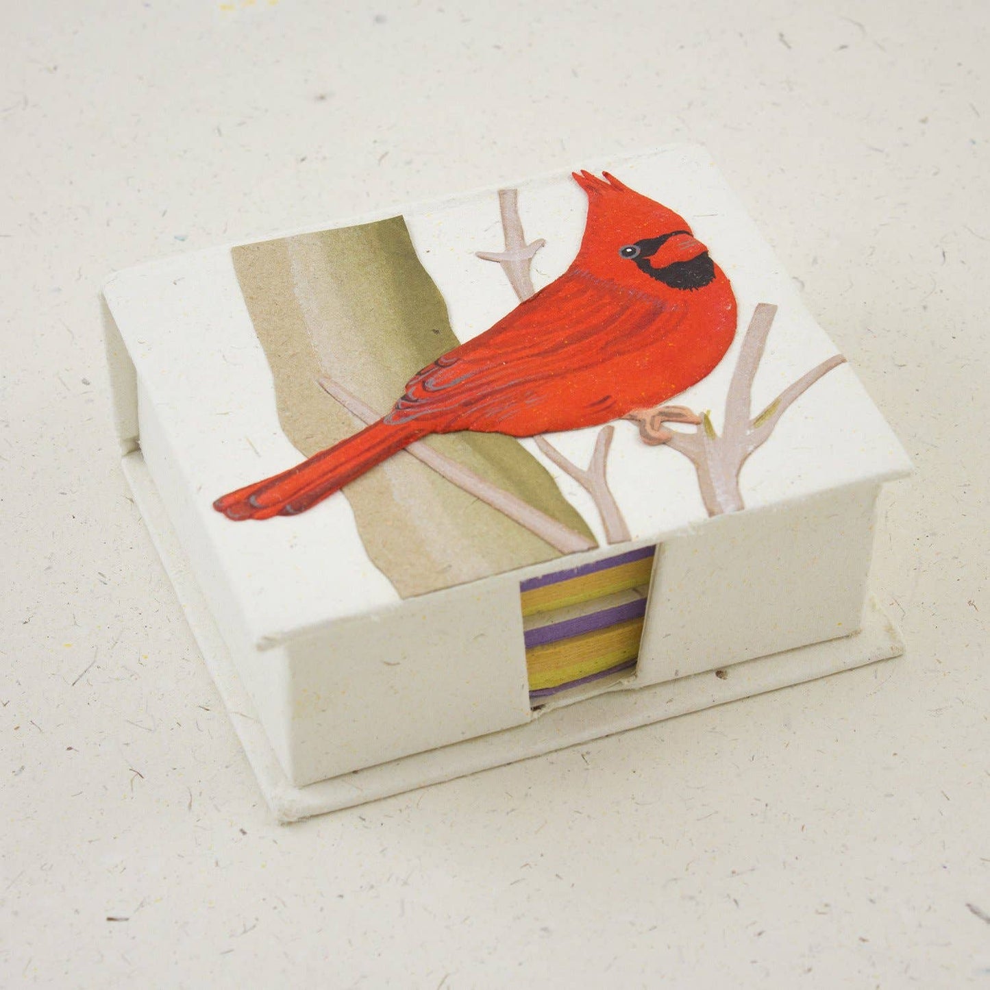 Note Box - Cardinal/Natural White