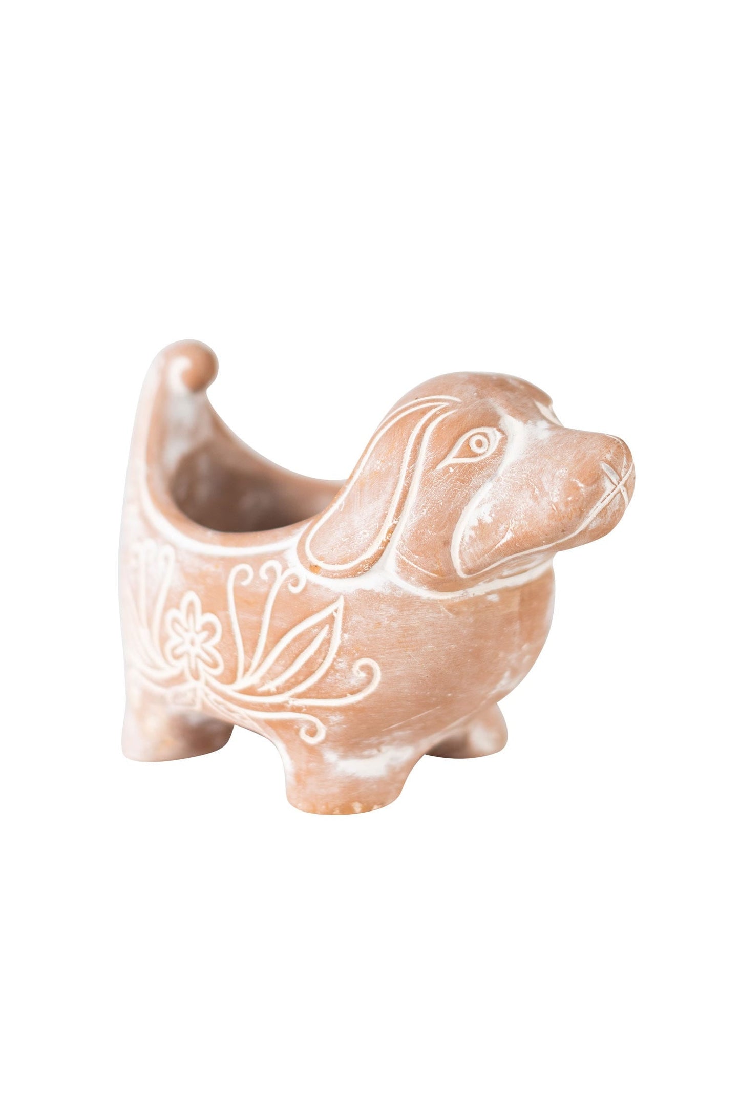Terracotta Dog Planter 4.75''