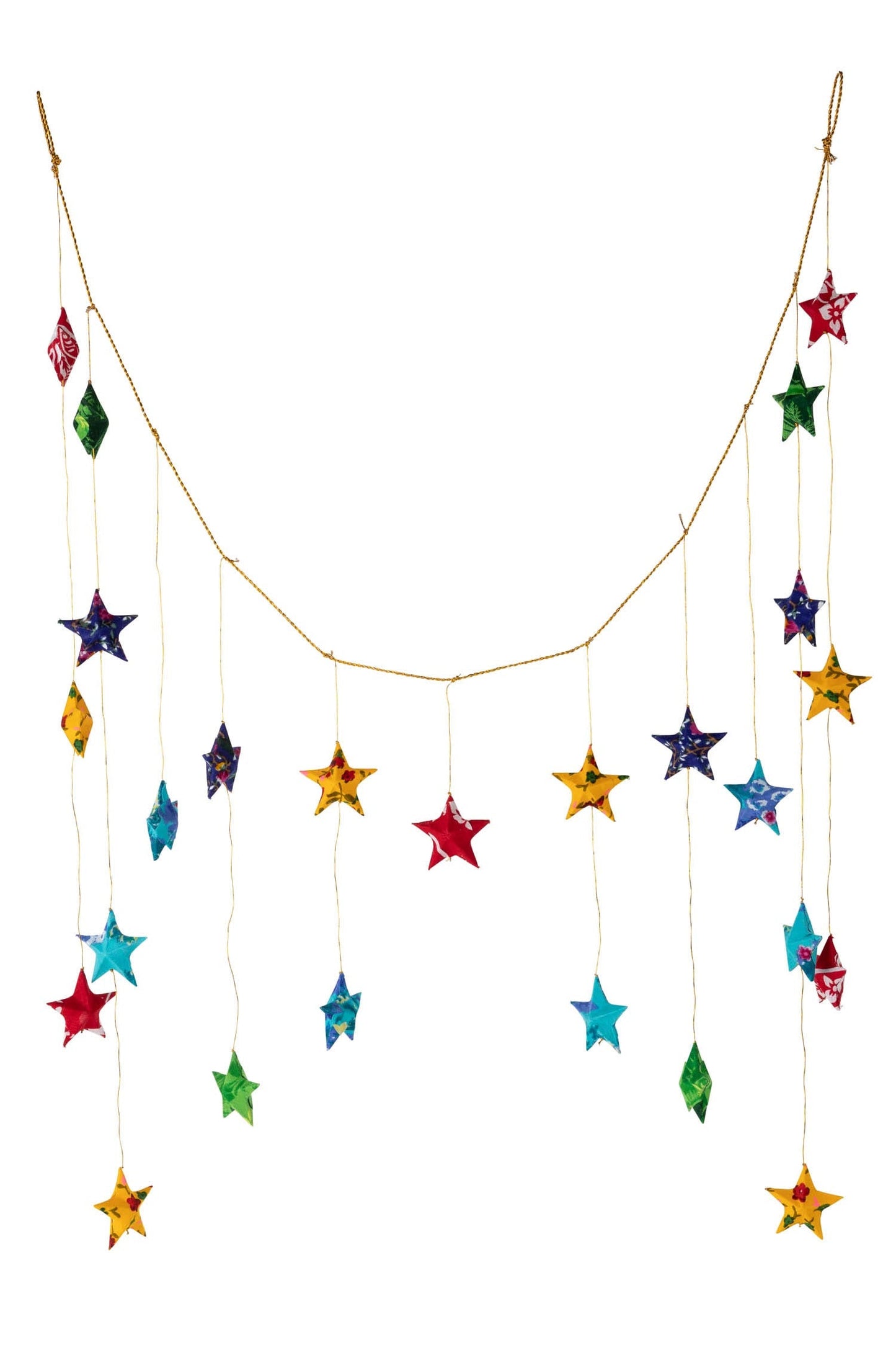 Upcycled Sari Star Valance