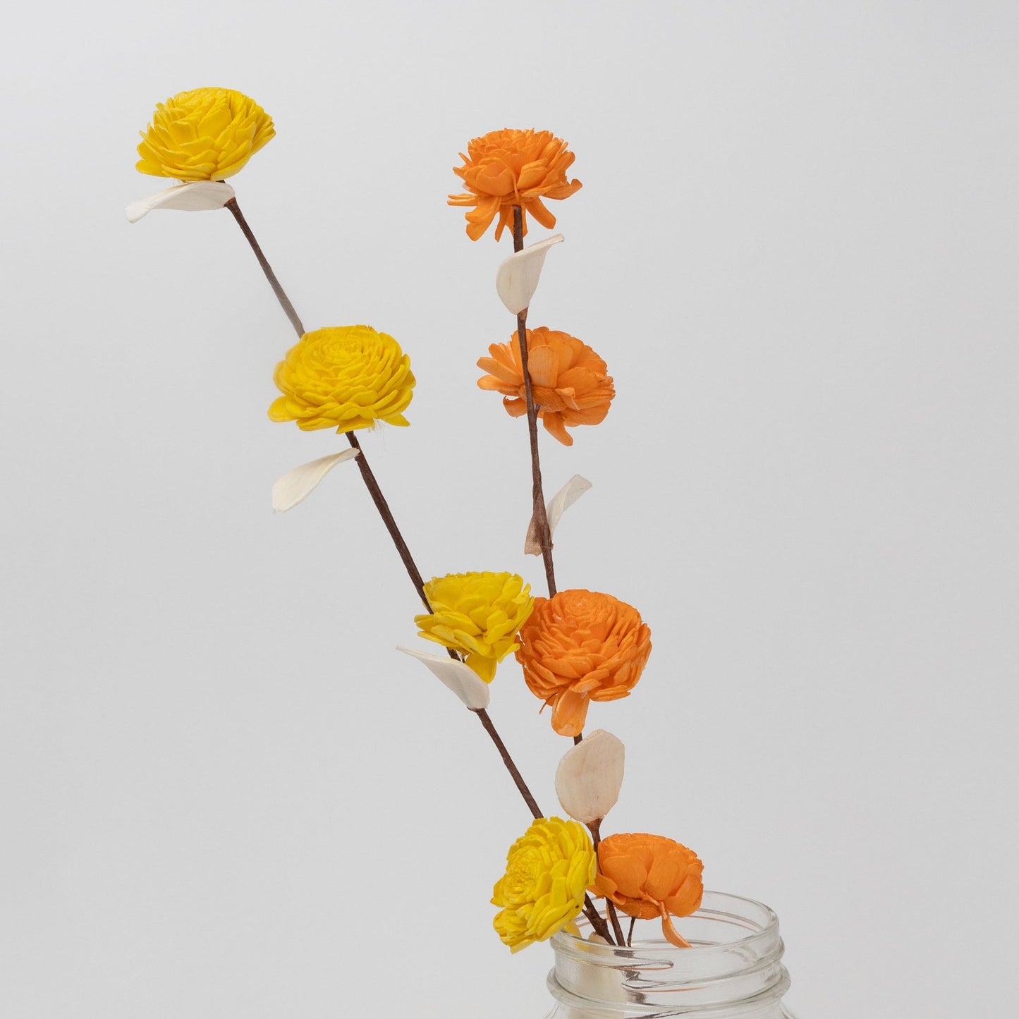 Sada Shola Wood Flower Collection - Citrine