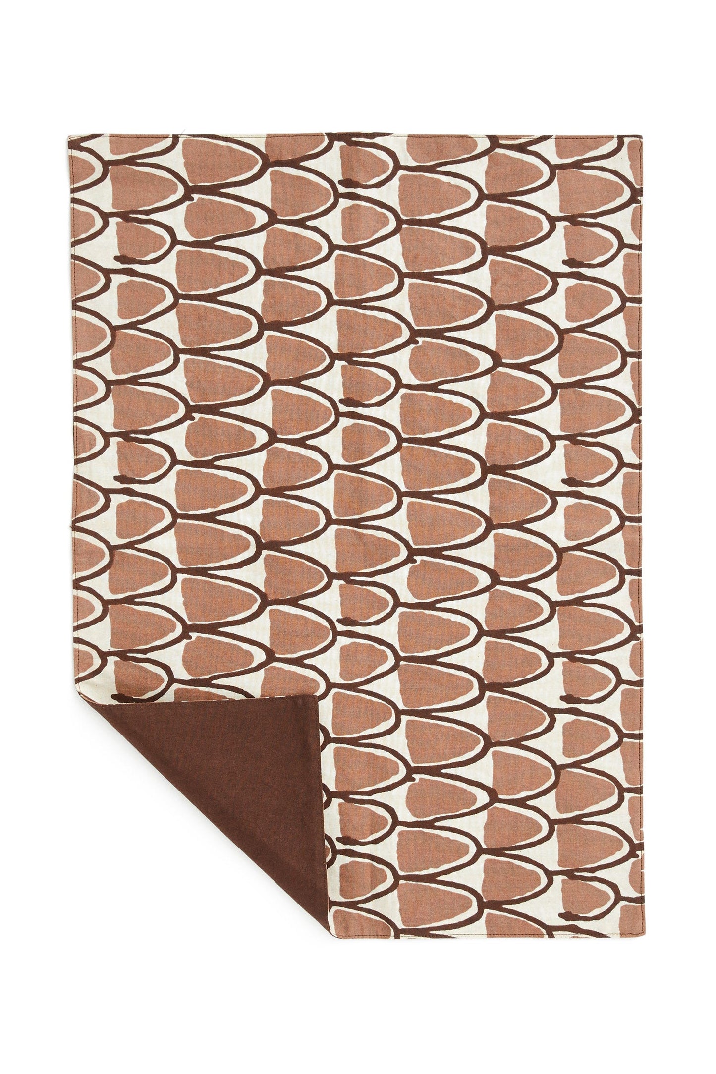 Placemat Pangaea cotton 20x14 brown/white ACCP