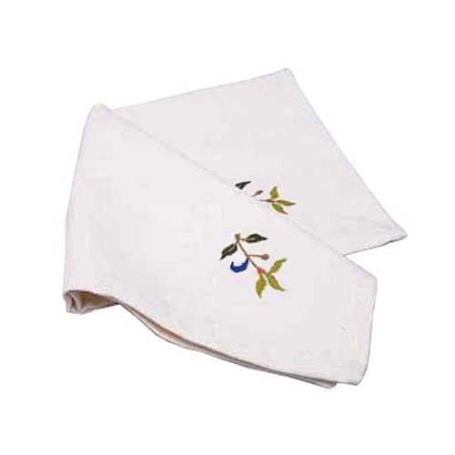 Napkin flwr emb cttn 18SQ nat/rust