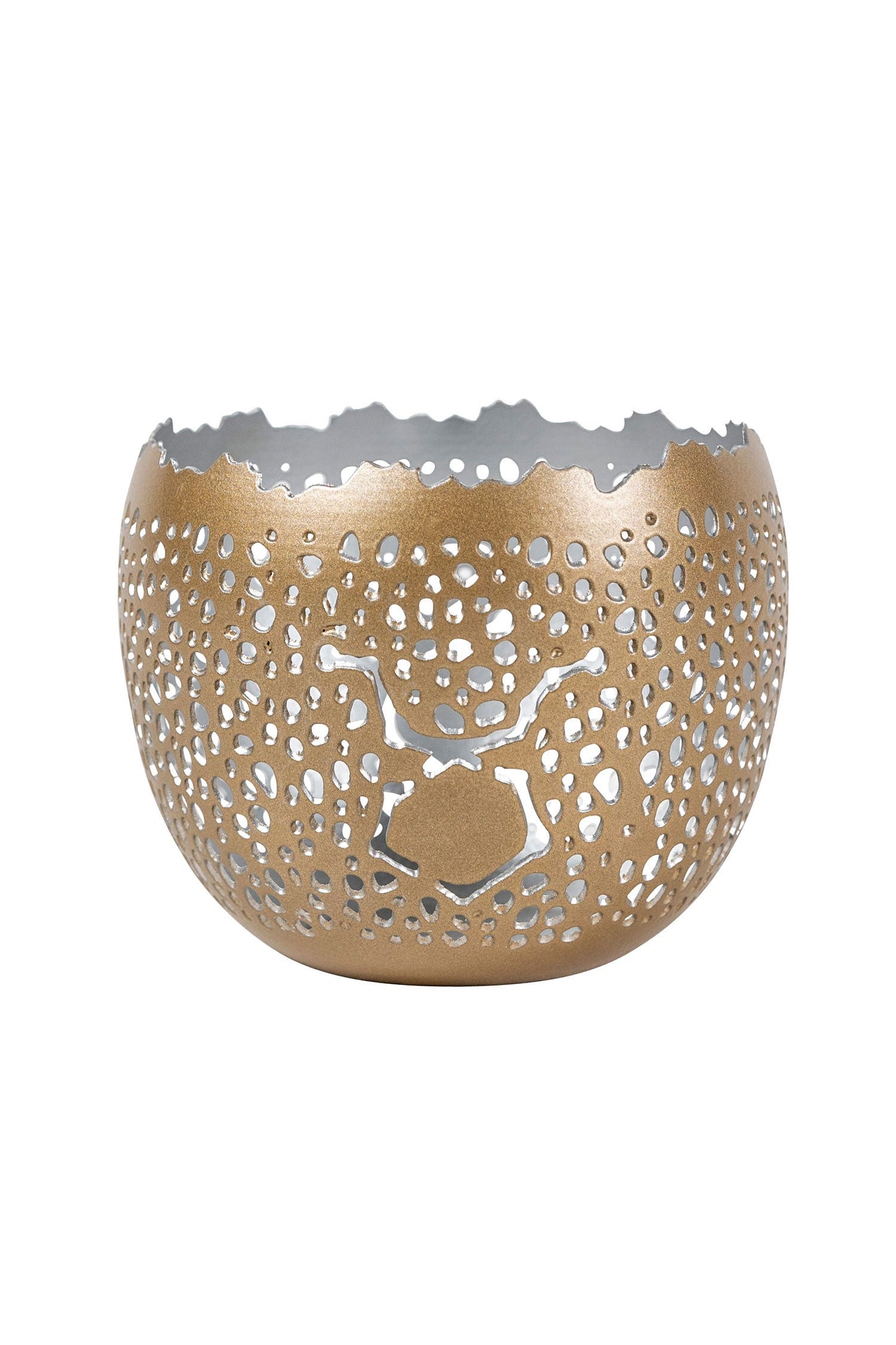 Candleholder Taurus w/bag/t-light iron 4Dx3