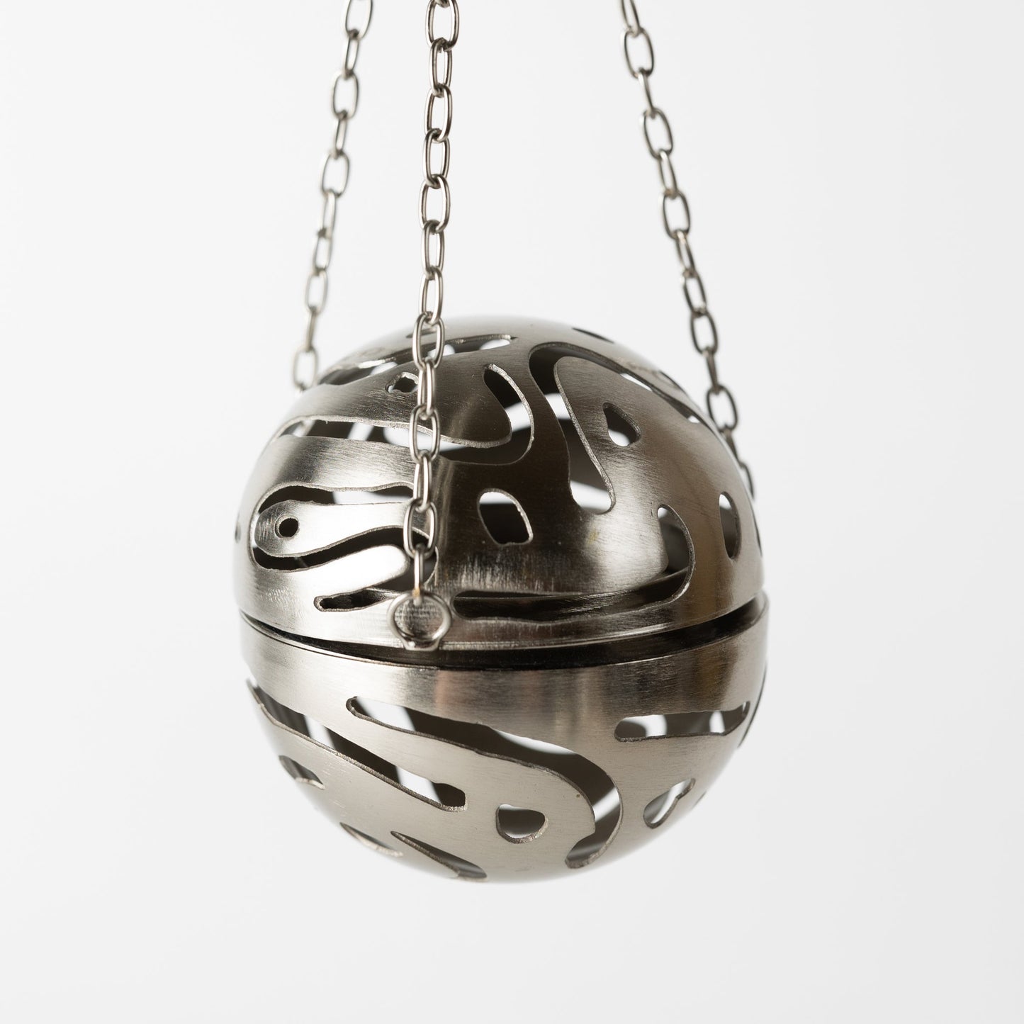 Incense holder hanging sphere iron 3D silver