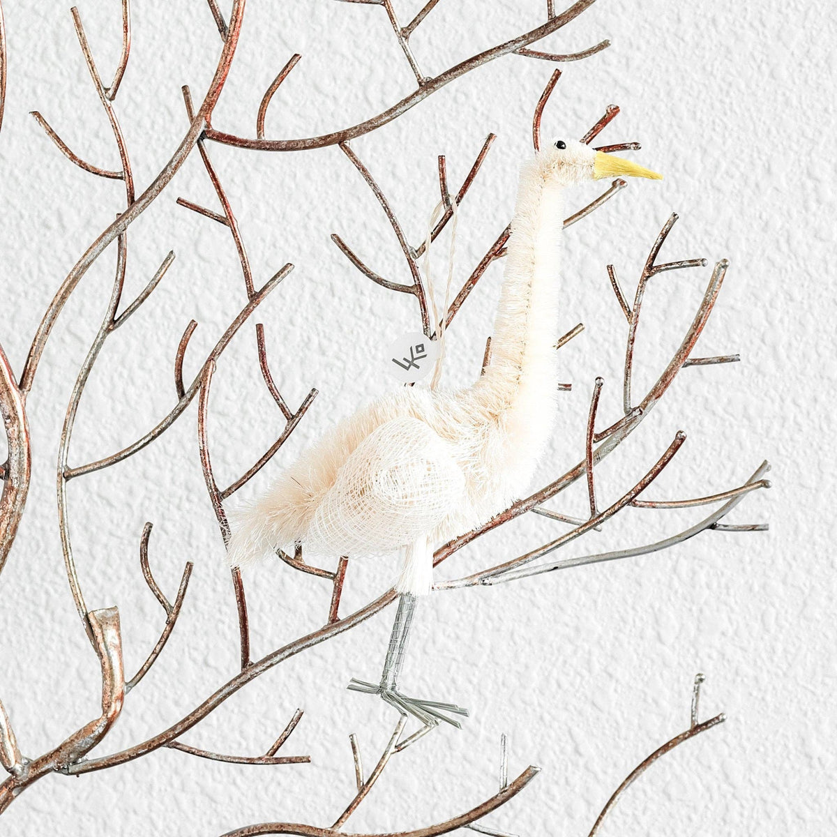 Heron Abaca Fiber Ornament