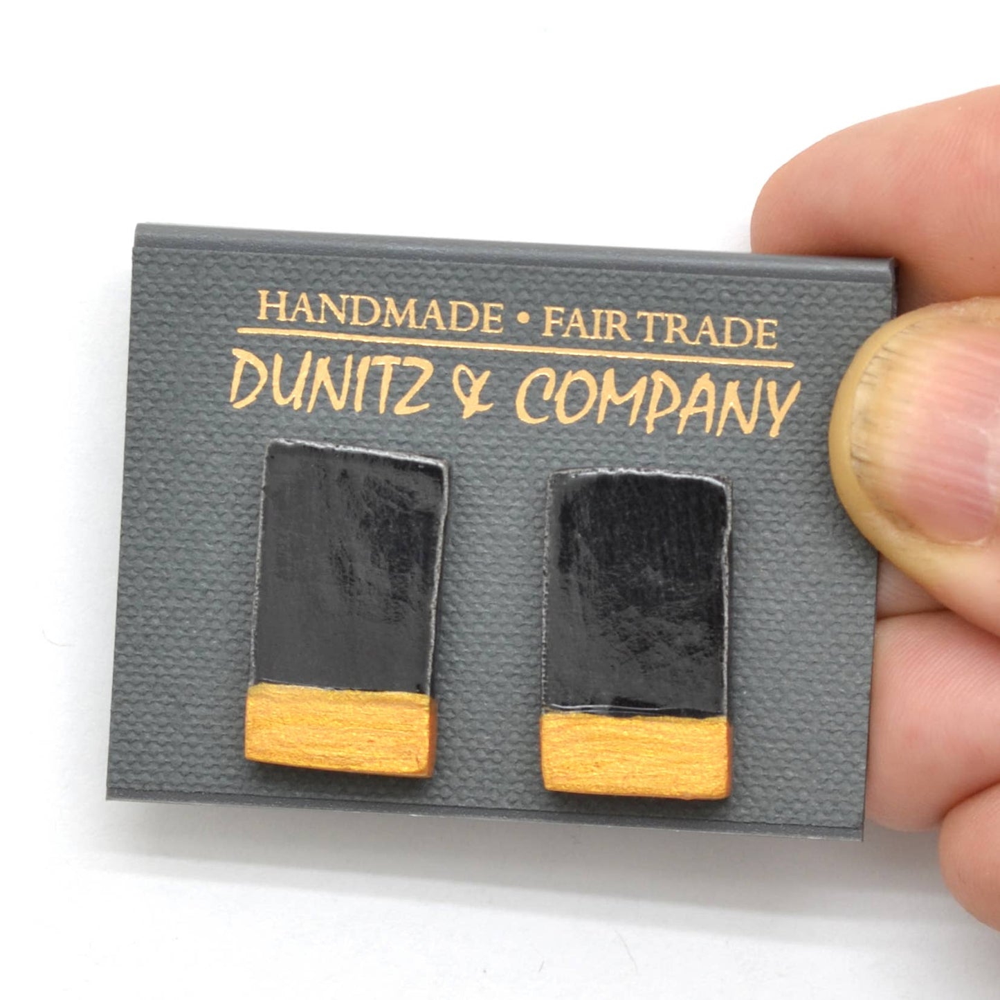 Modern Ceramic Rectangle Stud Earrings - Assorted