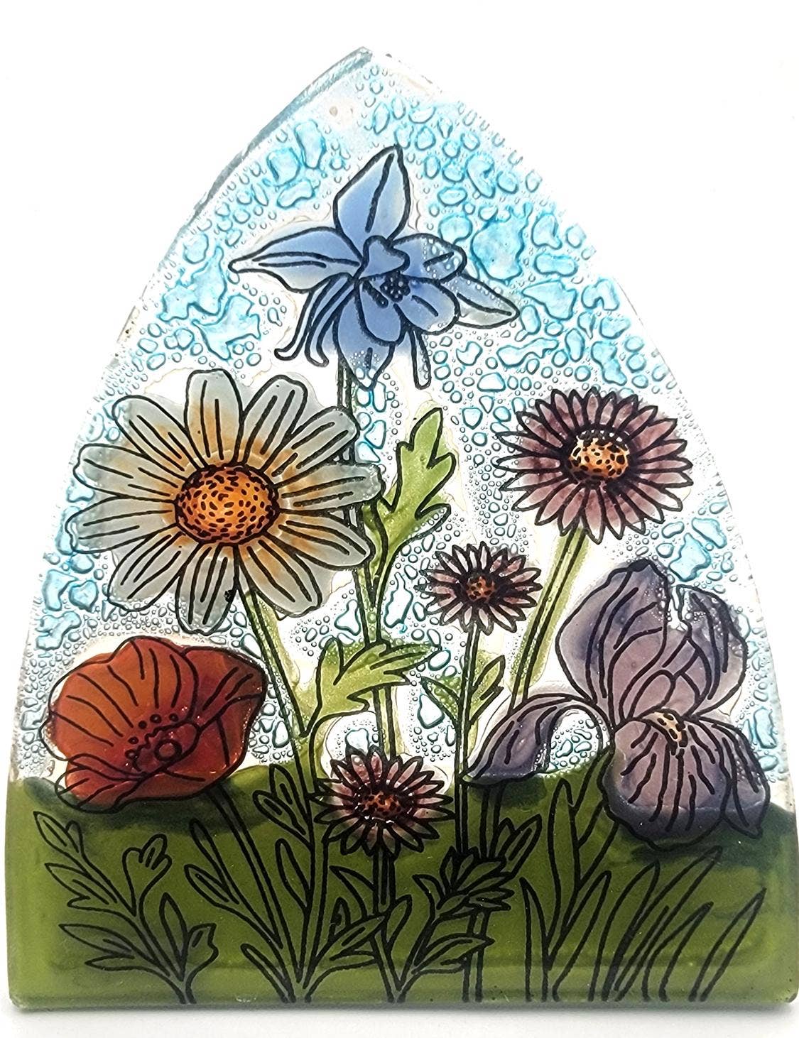 Wildflowers Recycled Glass Ornament