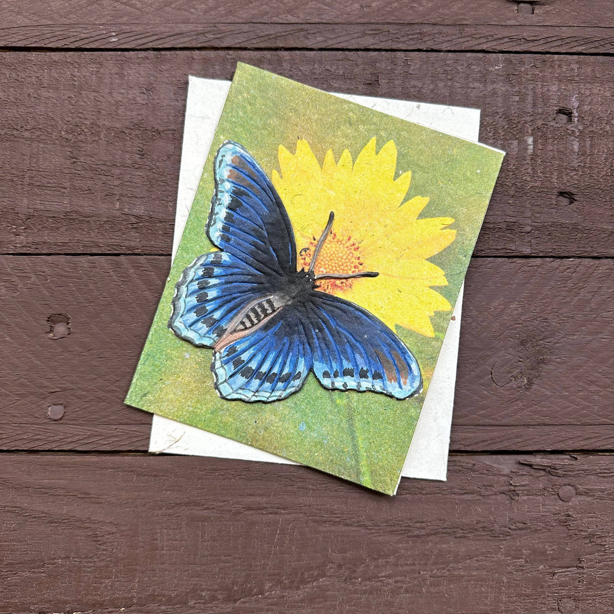 Butterfly Greeting Card - Blue