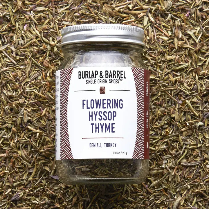 FLOWERING HYSSOP THYME JAR
