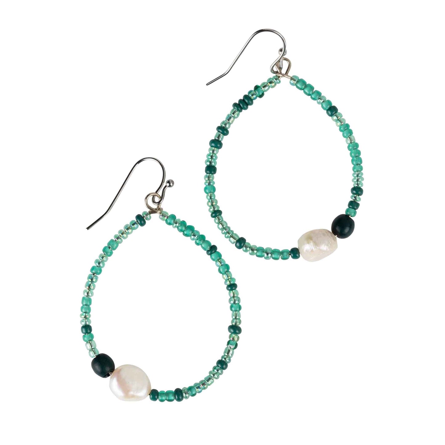 Alba Pearl Seed Hoop Earrings - Default Title (8410910)
