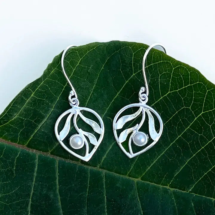 Whispering Leaf Earrings - Sterling