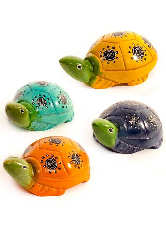 Colorful Soapstone Turtles - Assorted