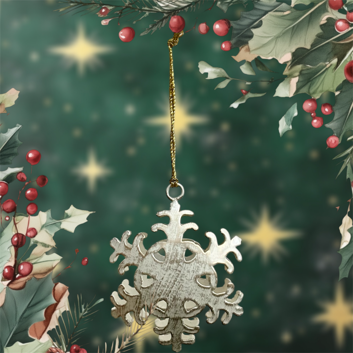 Snowflake Metal Ornament