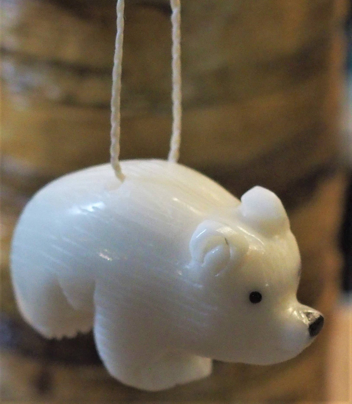 Polar Bear Tagua Ornament