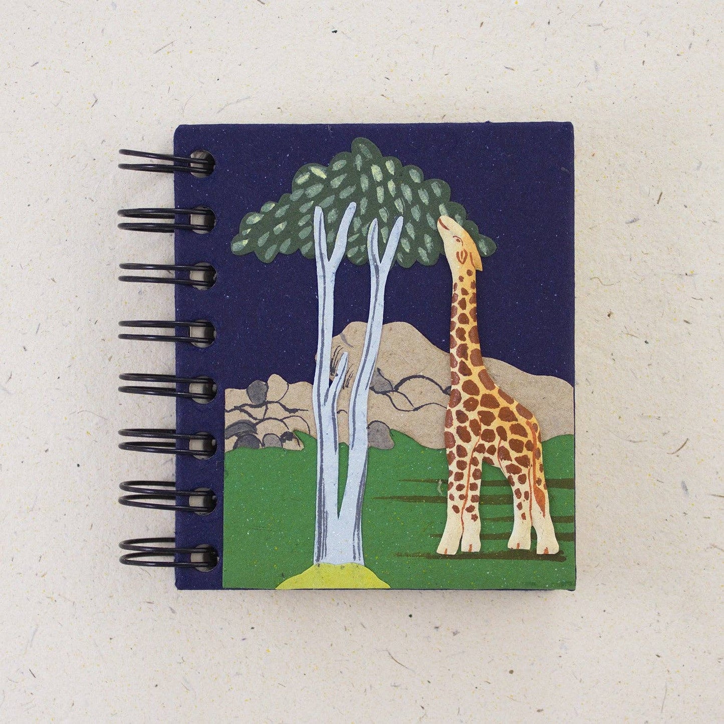 Small Notebook - Giraffe Dark Blue