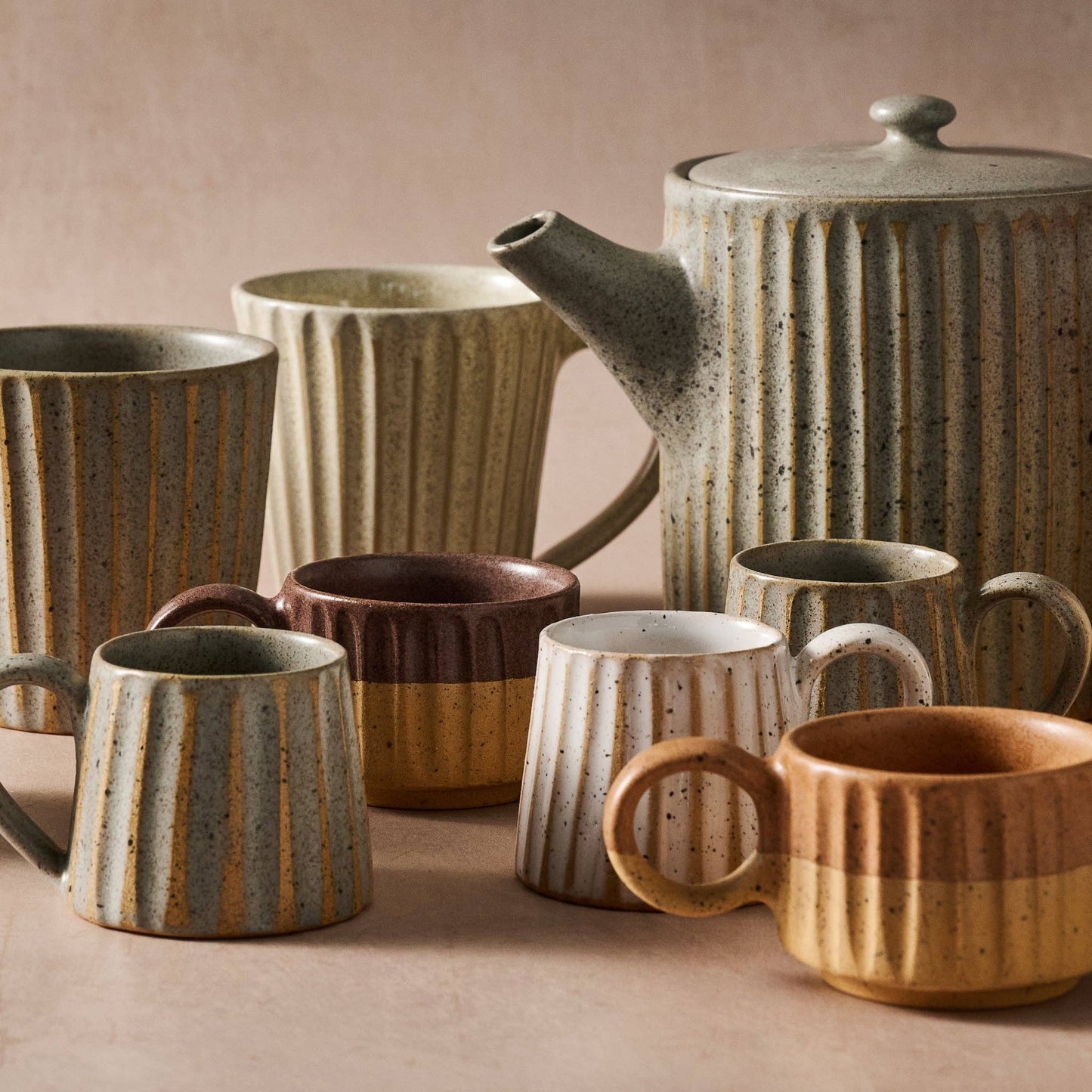Sundara Fluted Ceramic Vase