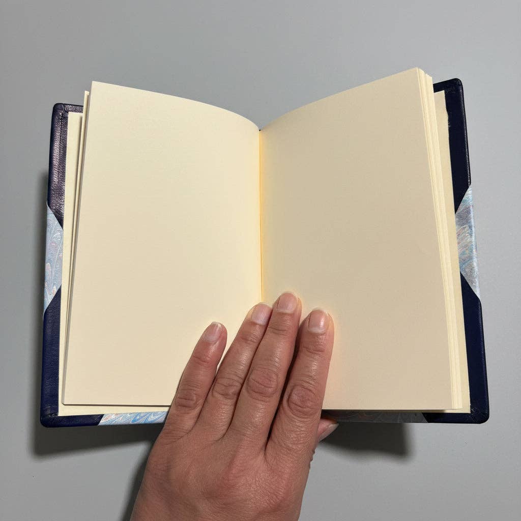 Marbled Paper Journal - Navy