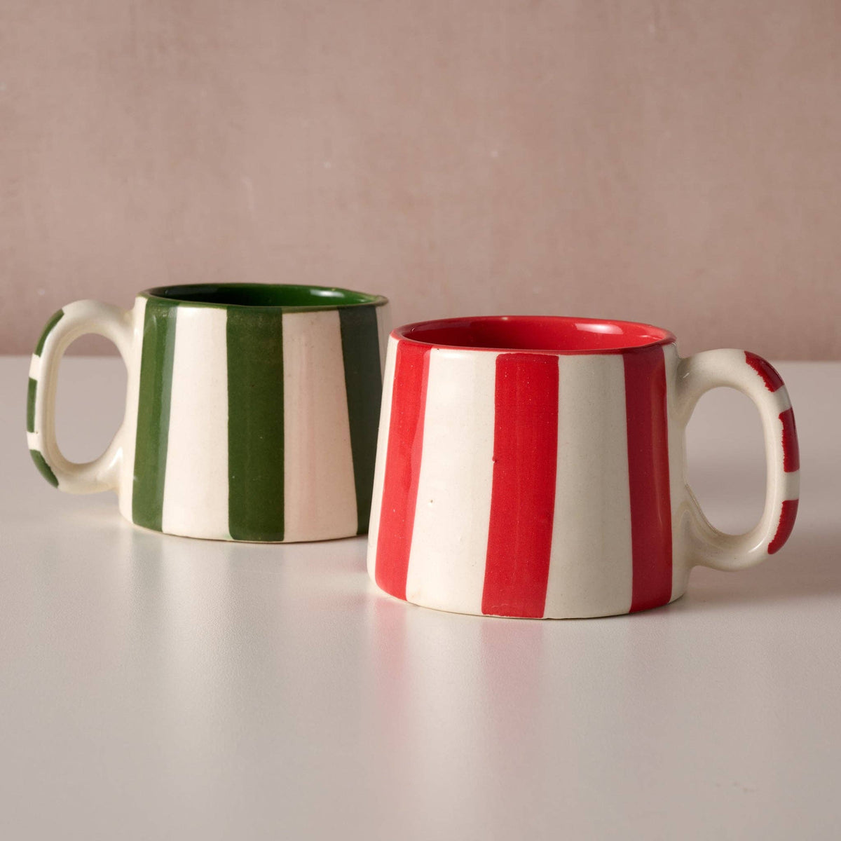 Kahda Striped Mug - Green