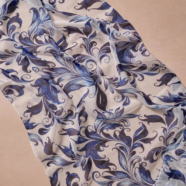 Keya Paisley Chiffon Scarf