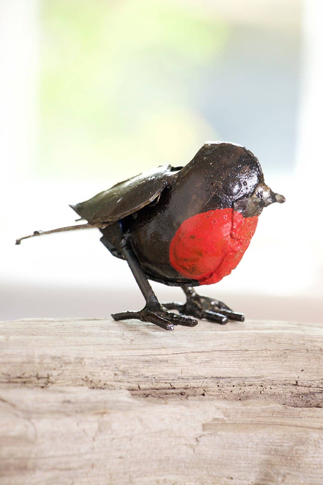 Tiny Robin Recycled Metal Sculpture