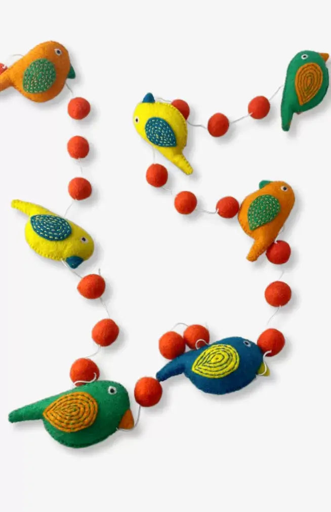Felt Jungle Bird Garland